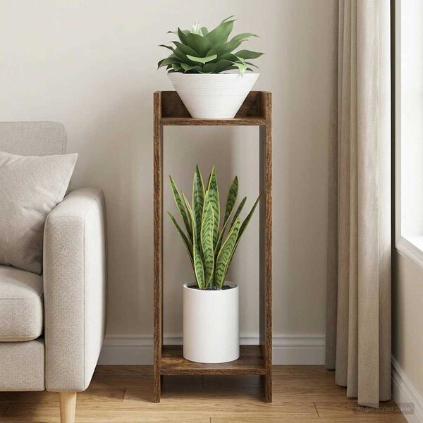 VidaXL Stojan na rostliny 30 x 30 x 80 cm Kompozitní dřevo [899592] Barva: Černý dub