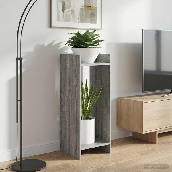 VidaXL Stojan na rostliny 30 x 30 x 80 cm Kompozitní dřevo [899592] Barva: Černý dub