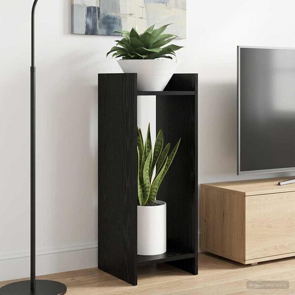 VidaXL Stojan na rostliny 30 x 30 x 80 cm Kompozitní dřevo [899592] Barva: Černý dub