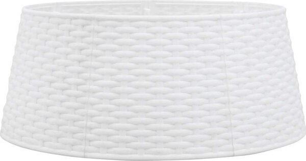 VidaXL Kryt na stojan vánočního stromku Ø 56 x 23 cm plast [4019952] Barva: Bílá