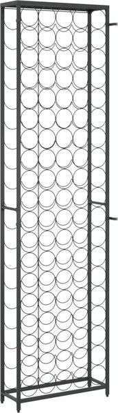 VidaXL Stojan na víno na 95 lahví černý 54 x 18 x 200 cm tepané železo [358368]