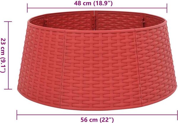 VidaXL Kryt na stojan vánočního stromku Ø 56 x 23 cm plast [4019952] Barva: Bílá