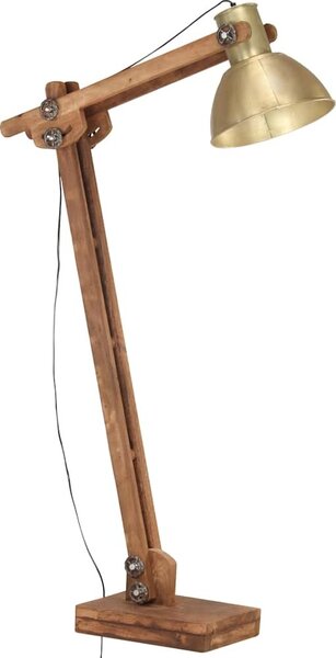 VidaXL Stojací lampa ná masivní mangovníkové dřevo E27 [320580] Barva: Stříbrná