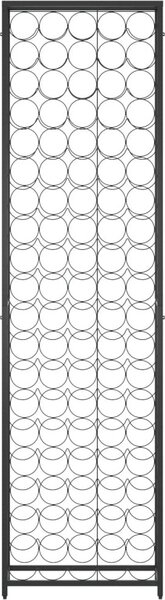 VidaXL Stojan na víno na 95 lahví černý 54 x 18 x 200 cm tepané železo [358368]