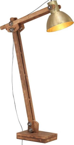 VidaXL Stojací lampa ná masivní mangovníkové dřevo E27 [320580] Barva: Stříbrná