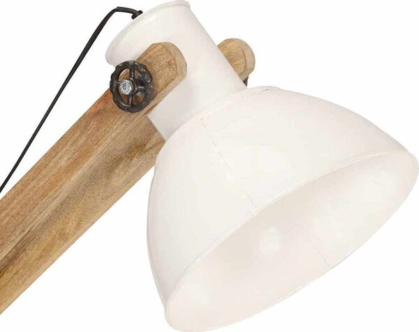 VidaXL Stojací lampa ná masivní mangovníkové dřevo E27 [320580] Barva: Stříbrná