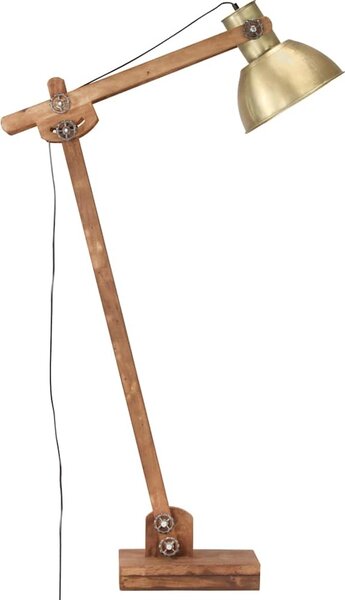 VidaXL Stojací lampa ná masivní mangovníkové dřevo E27 [320580] Barva: Stříbrná