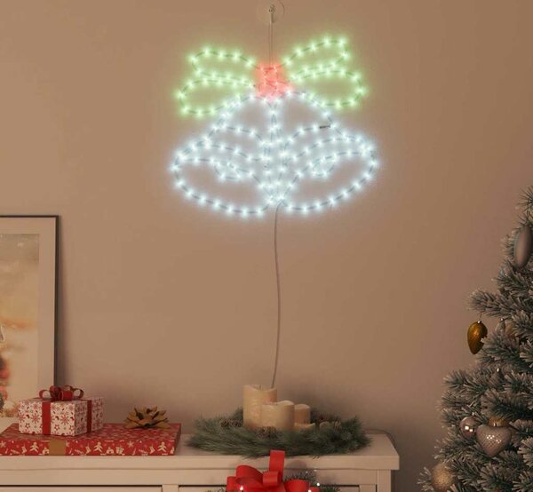 VidaXL Vánoční zvon 144 LED Vícebarevný 57 x 47,5 cm PVC [42018957]