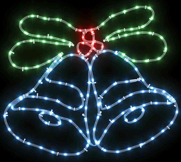 VidaXL Vánoční zvon 144 LED Vícebarevný 57 x 47,5 cm PVC [42018957]
