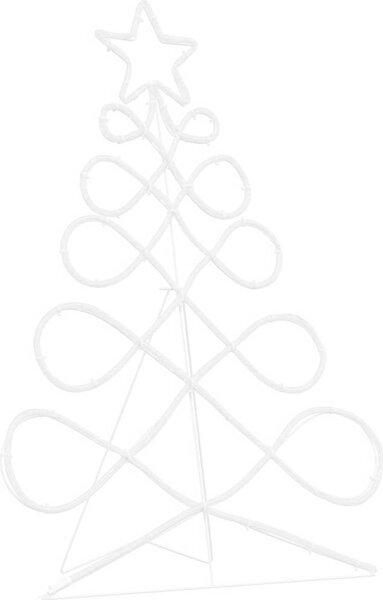 VidaXL Světlo ve tvaru vánočního stromečku Vícebarevný 78 x 58 cm PVC [42018958]