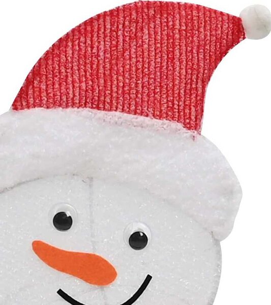 VidaXL Osvětlená rodina sněhuláků 3 ks Teplá bílá 56 x 80 cm Polyester [42019625]