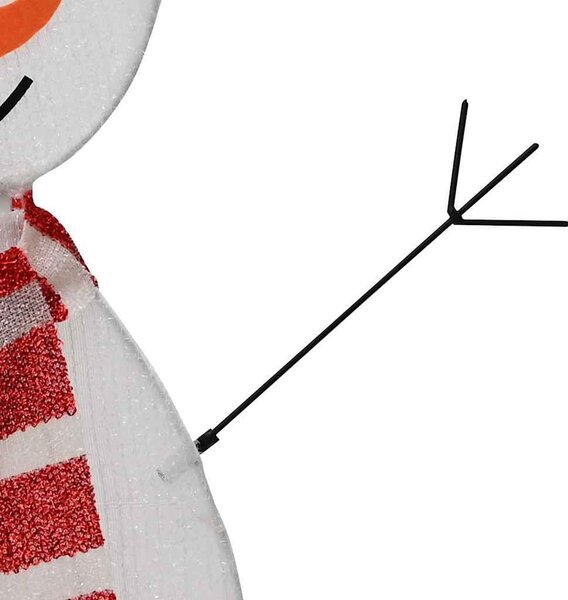 VidaXL Osvětlená rodina sněhuláků 3 ks Teplá bílá 56 x 80 cm Polyester [42019625]