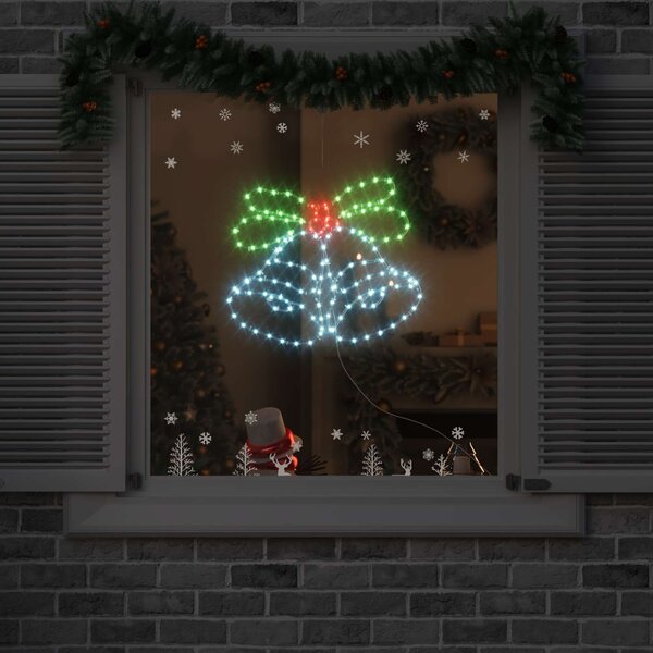 VidaXL Vánoční zvon 144 LED Vícebarevný 57 x 47,5 cm PVC [42018957]
