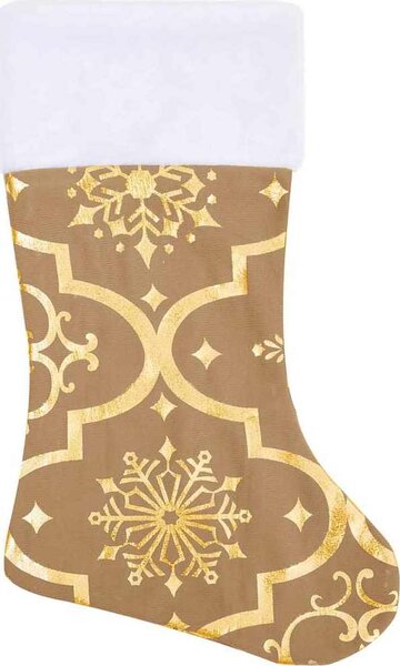 VidaXL Luxusní vánoční sukně s ponožkou 150 cm látková [330286] Barva: Bílá