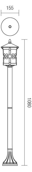 Smarter Venkovní lampa Tirol, v.108cm