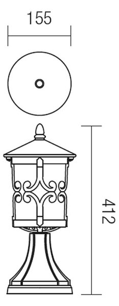 Smarter Venkovní lampa Tirol, v.41,2cm