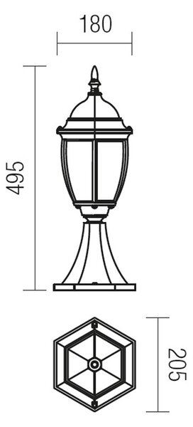 Smarter Venkovní lampa Sevilla, v.49,5cm
