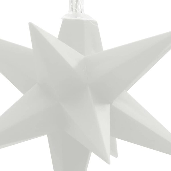 VidaXL Svítící vánoční hvězdy s LED 10 ks 10 cm [356204] Barva: Bílá