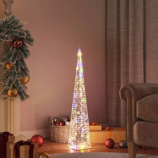 VidaXL Akrylový dekorativní světelný LED kužel 90 cm [328960] Barva: Studená bílá