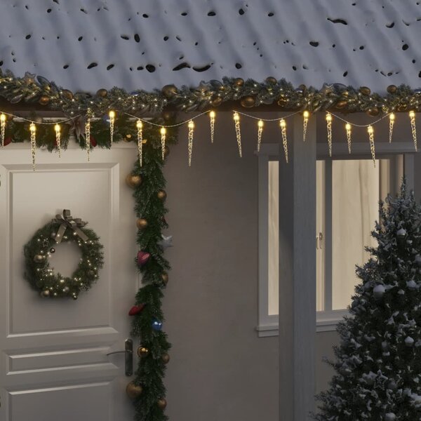 VidaXL Vánoční rampouchové světlo 100 LED 10 m akryl PVC [356227] Barva: Teplá bílá