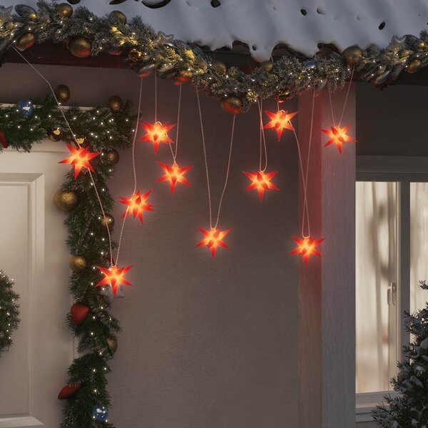 VidaXL Svítící vánoční hvězdy s LED 10 ks 10 cm [356204] Barva: Bílá