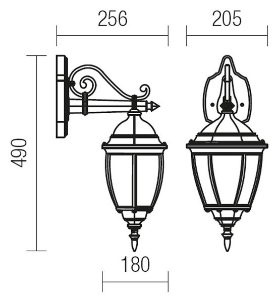Smarter Venkovní nástěnná lampa Sevilla, v.49cm, up/down