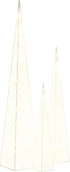 VidaXL Sada akrylových světelných LED kuželů 60/90/120 cm [328971] Barva: Modrá