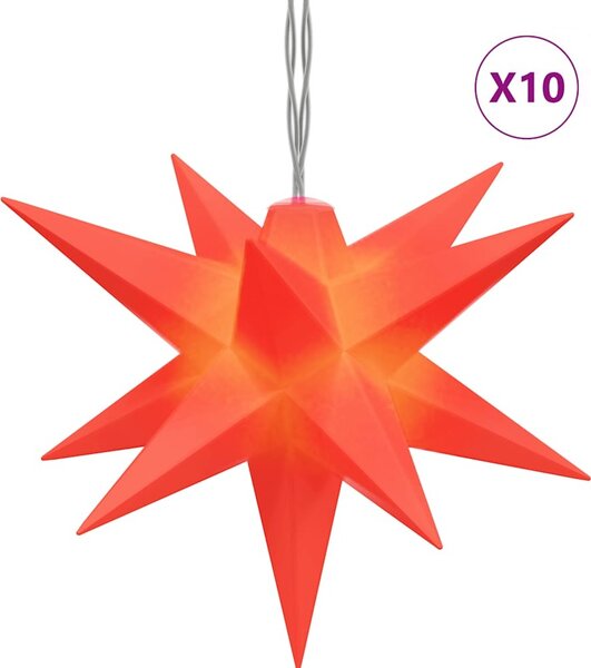 VidaXL Svítící vánoční hvězdy s LED 10 ks 10 cm [356204] Barva: Bílá