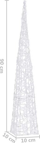 VidaXL Akrylový dekorativní světelný LED kužel 90 cm [328960] Barva: Studená bílá