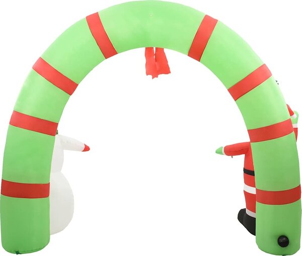 VidaXL Vánoční nafukovací Santa a sněhulák brána LED 300 x 90 x 223 cm [289303]
