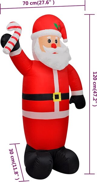 VidaXL Nafukovací Santa Claus 120 cm [242359]