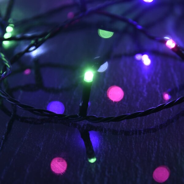 VidaXL Světelný řetěz se 400 LED 40 m 8 světelných efektů [343230] Barva: Studená bílá