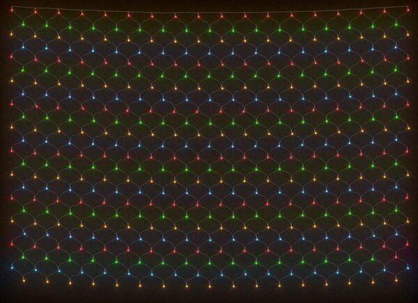 VidaXL Vánoční světelná síť 3 x 3 m 306 LED vnitřní i venkovní [328778] Barva: Studená bílá