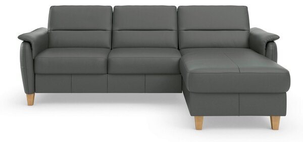 ROHOVÁ SEDAČKA, kůže, antracitová Sit & More - Sedací soupravy, Online Only