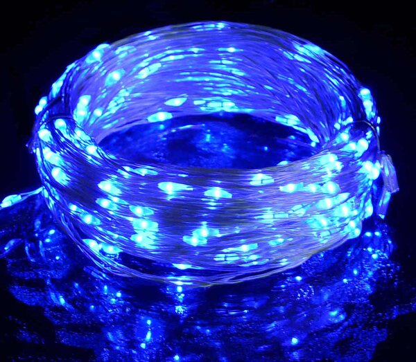 VidaXL Světelný řetěz s mikro LED 40 m 400 LED 8 funkcí [328849] Barva: Modrá