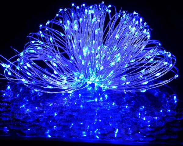 VidaXL Světelný řetěz s mikro LED 40 m 400 LED 8 funkcí [328849] Barva: Modrá