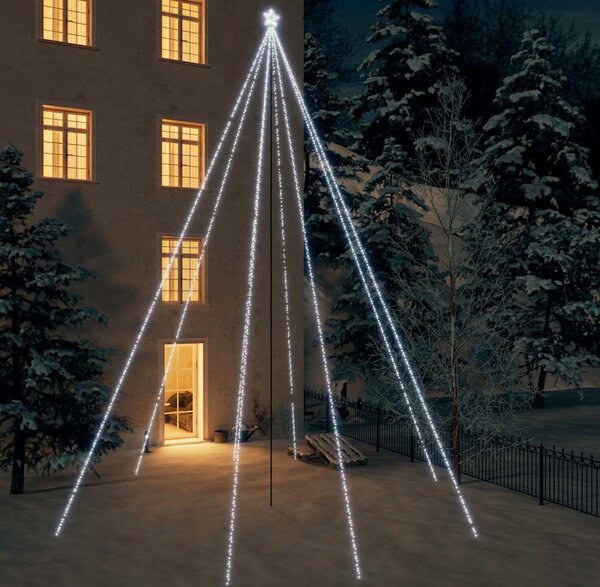 VidaXL Vánoční světelný strom dovnitř i ven 1300 LED 8 m [328767] Barva: Studená bílá