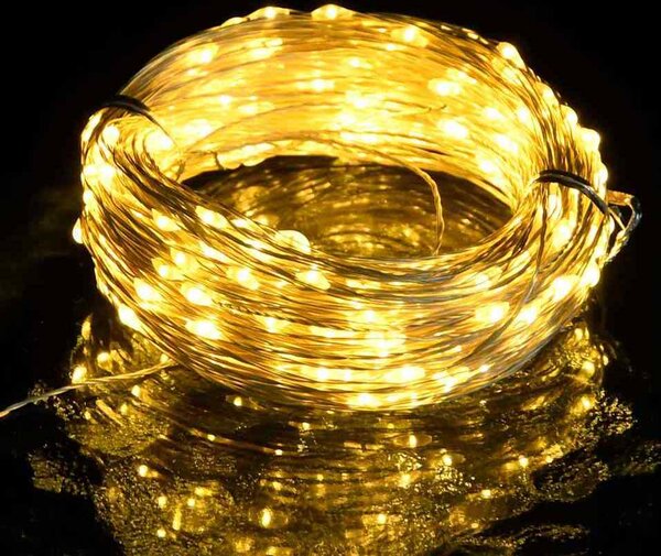 VidaXL Světelný řetěz s mikro LED 40 m 400 LED 8 funkcí [328849] Barva: Modrá