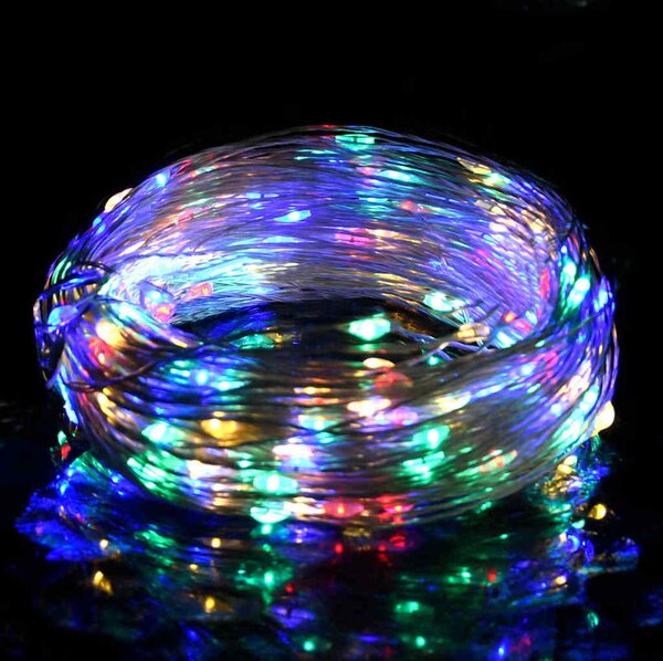 VidaXL Světelný řetěz s mikro LED 40 m 400 LED 8 funkcí [328849] Barva: Modrá