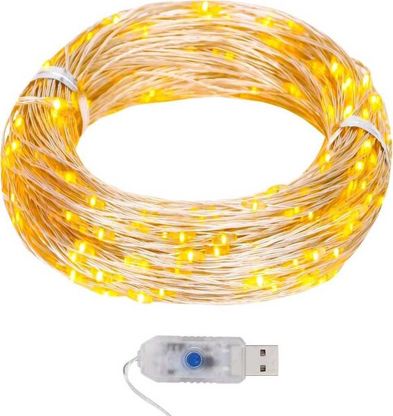 VidaXL Světelný řetěz s mikro LED 40 m 400 LED 8 funkcí [328849] Barva: Modrá