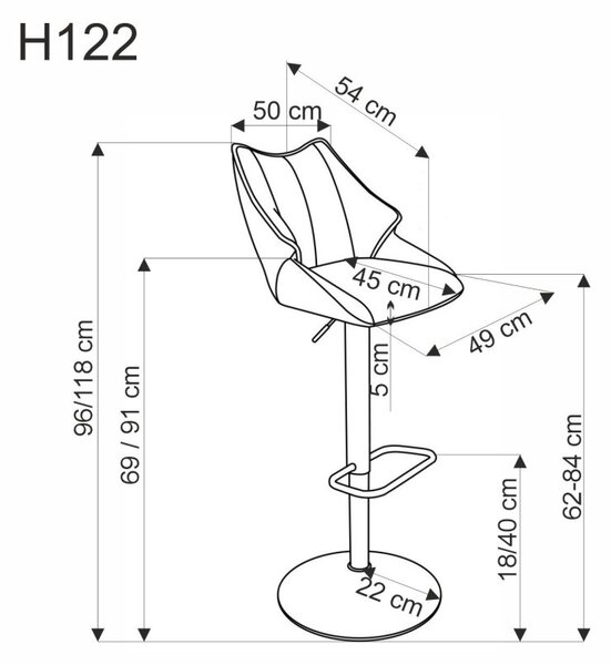 Halmar Barová židle H122 béžová