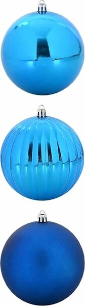 VidaXL Sada vánočních ozdob XXL 3 ks Ø 25 cm Plast [42018884] Barva: Černá