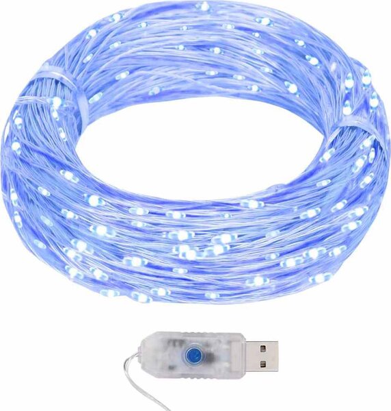 VidaXL Světelný řetěz s mikro LED 40 m 400 LED 8 funkcí [328849] Barva: Modrá