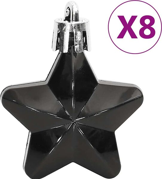 VidaXL 111dílná sada vánočních ozdob polystyren [356109] Barva: Fialová