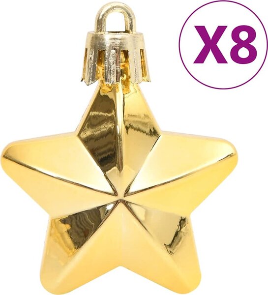 VidaXL 111dílná sada vánočních ozdob polystyren [356109] Barva: Fialová