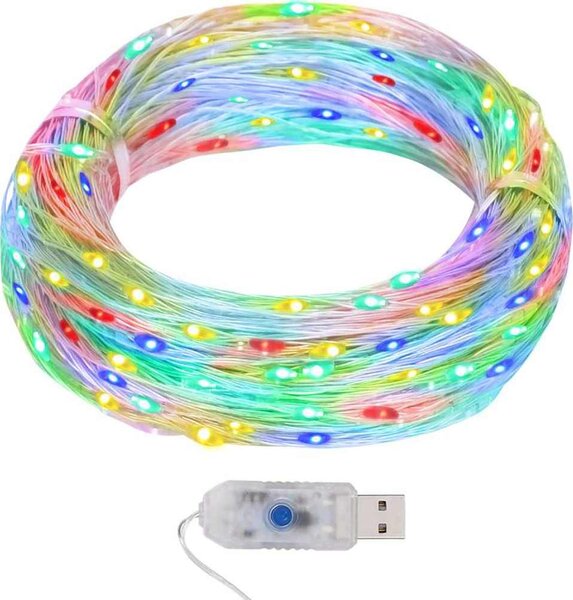 VidaXL Světelný řetěz s mikro LED 40 m 400 LED 8 funkcí [328849] Barva: Modrá