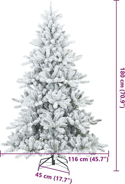 VidaXL Umělý Skládací Vánoční Strom 180 cm PVC, ocel [42019328] Barva: Zelená