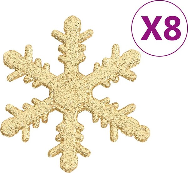 VidaXL 111dílná sada vánočních ozdob polystyren [356109] Barva: Fialová