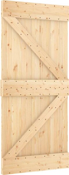 VidaXL Posuvné dveře 95 x 210 cm Masivní borové dřevo (neupravené) [3444985]