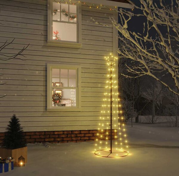 VidaXL Vánoční stromek kužel 108 ch LED diod 70 x 180 cm [343486] Barva: Teplá bílá